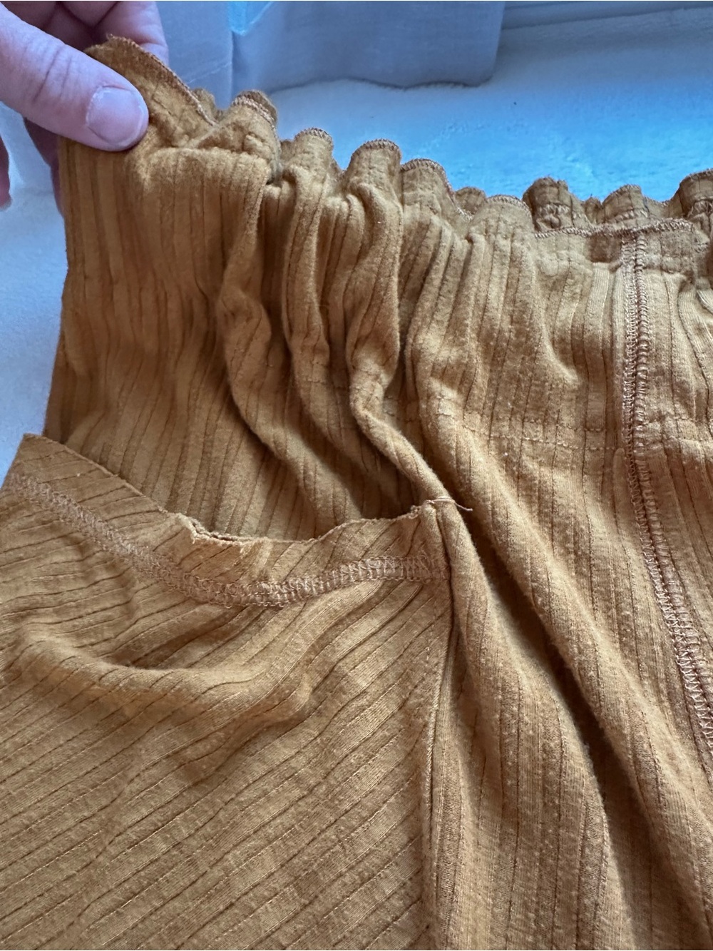 Free People Pleated Wide-Leg Skirt/Pants in Mustard gold size Small - Picture 4 of 12